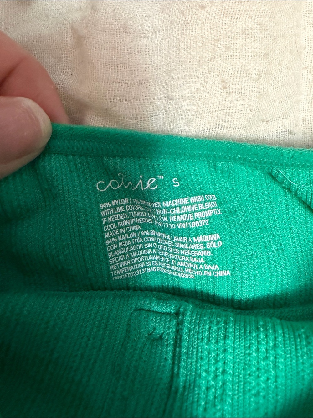 Target Green Ribbed Bralette - Picture 2 of 2